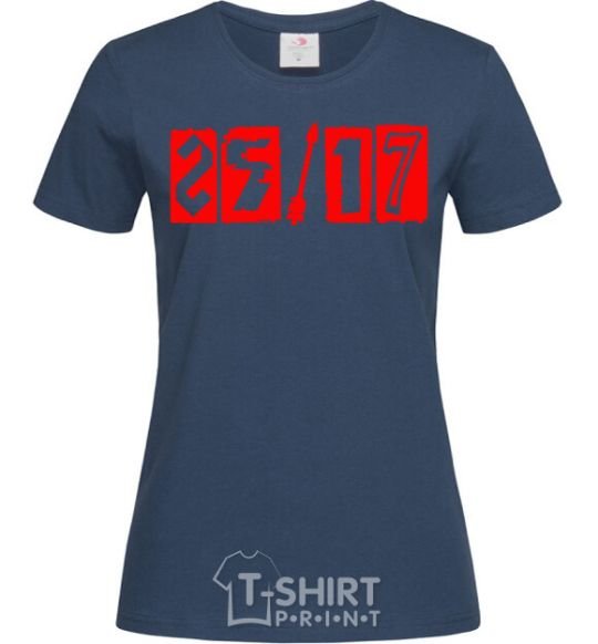 Women's T-shirt 25-17 logo navy-blue фото