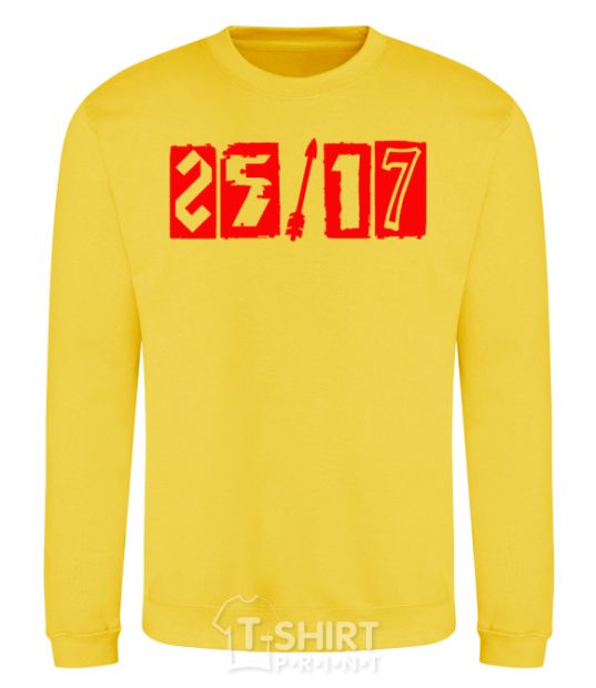 Sweatshirt 25-17 logo yellow фото