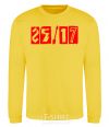 Sweatshirt 25-17 logo yellow фото