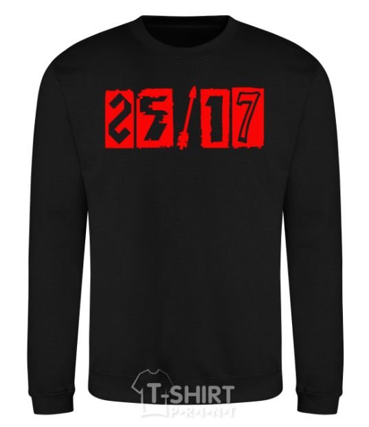 Sweatshirt 25-17 logo black фото