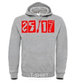 Men`s hoodie 25-17 logo sport-grey фото