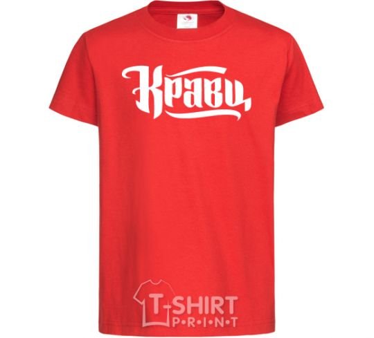Kids T-shirt Kravts logo red фото