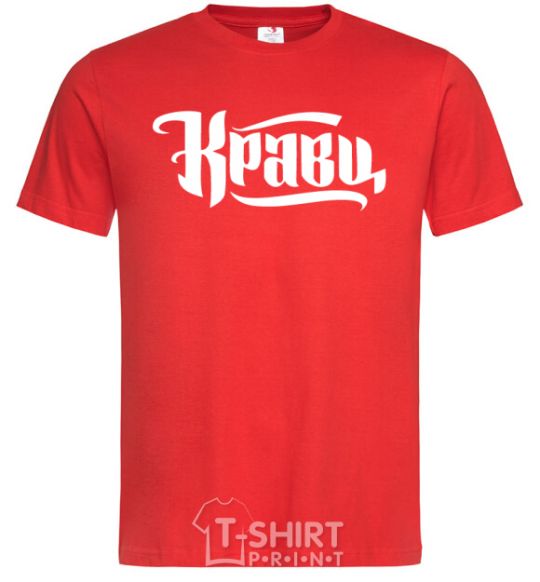 Men's T-Shirt Kravts logo red фото