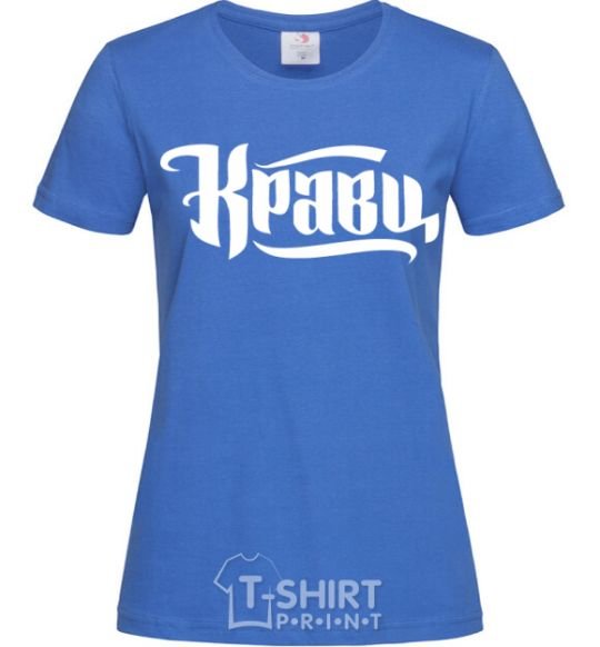 Женская футболка Кравц лого Ярко-синий фото