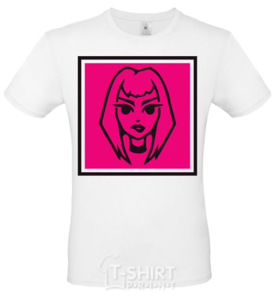 Men's T-Shirt Naughty Molly logo White фото