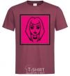 Men's T-Shirt Naughty Molly logo burgundy фото