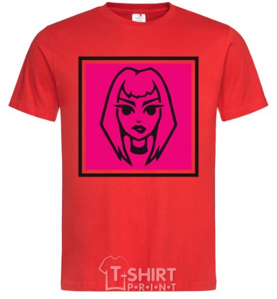 Men's T-Shirt Naughty Molly logo red фото