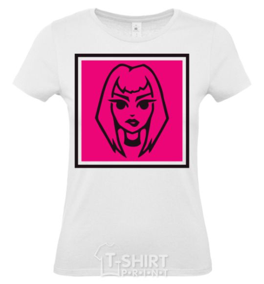 Women's T-shirt Naughty Molly logo White фото