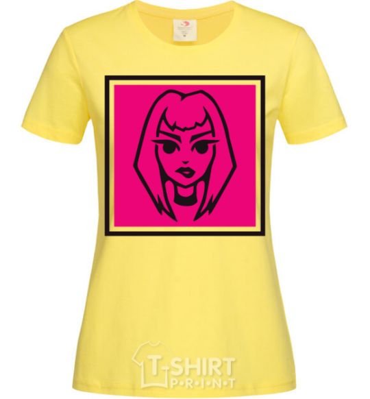 Women's T-shirt Naughty Molly logo cornsilk фото