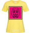 Women's T-shirt Naughty Molly logo cornsilk фото