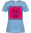 Women's T-shirt Naughty Molly logo sky-blue фото