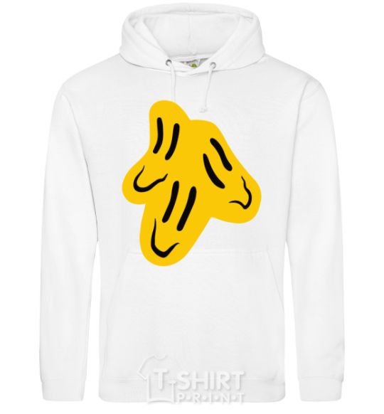 Men`s hoodie Smiley face Naughty Molly White фото