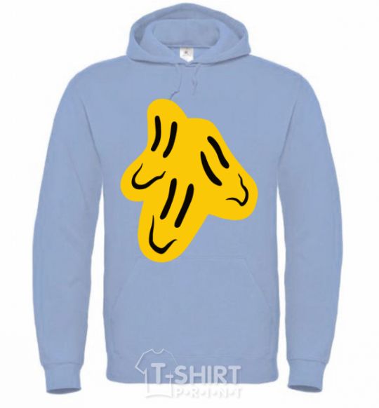 Men`s hoodie Smiley face Naughty Molly sky-blue фото