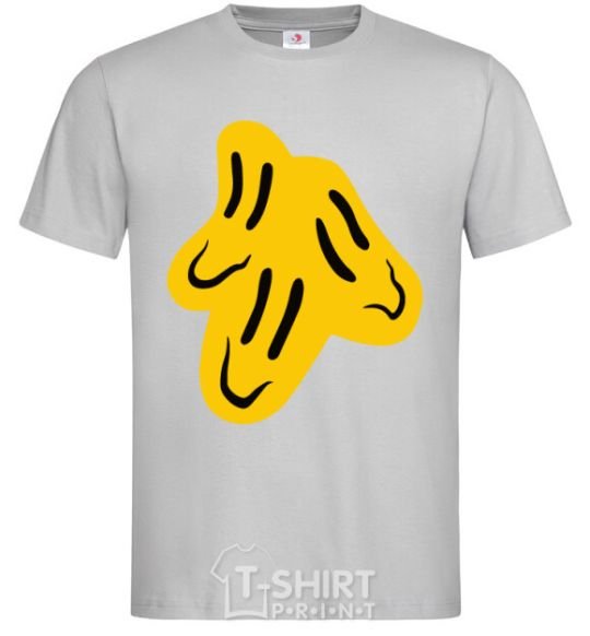 Men's T-Shirt Smiley face Naughty Molly grey фото