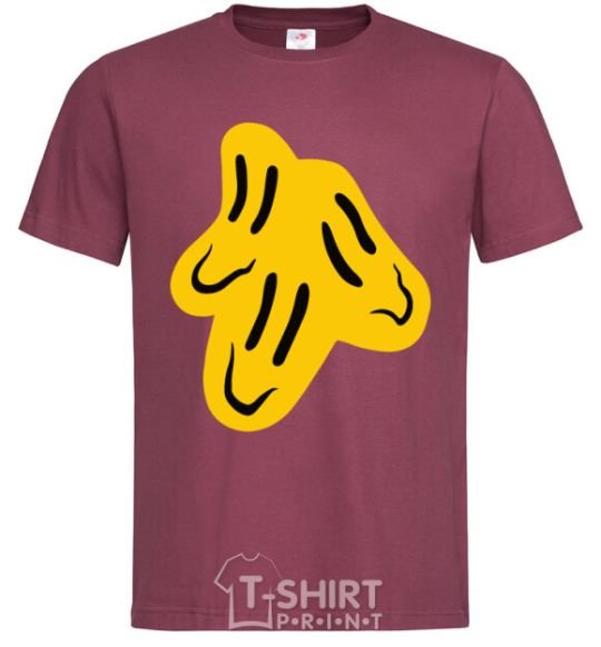 Men's T-Shirt Smiley face Naughty Molly burgundy фото