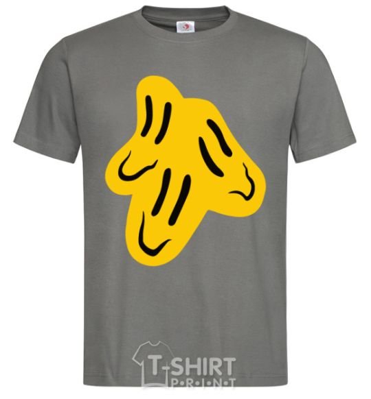 Men's T-Shirt Smiley face Naughty Molly dark-grey фото