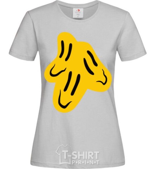 Women's T-shirt Smiley face Naughty Molly grey фото