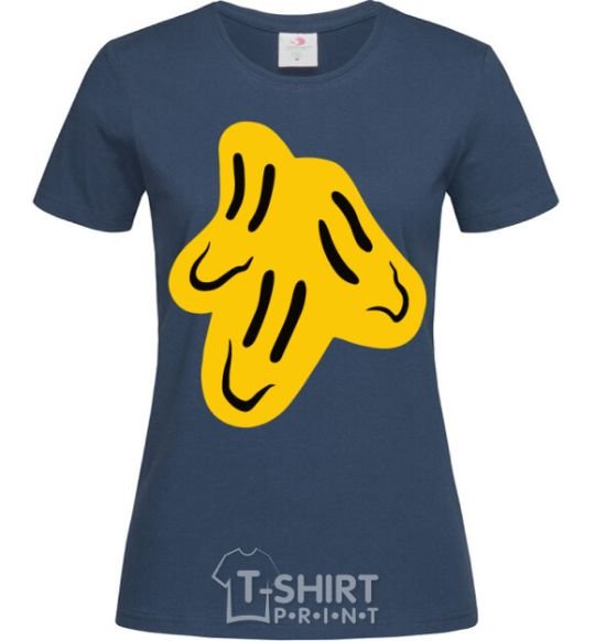 Women's T-shirt Smiley face Naughty Molly navy-blue фото