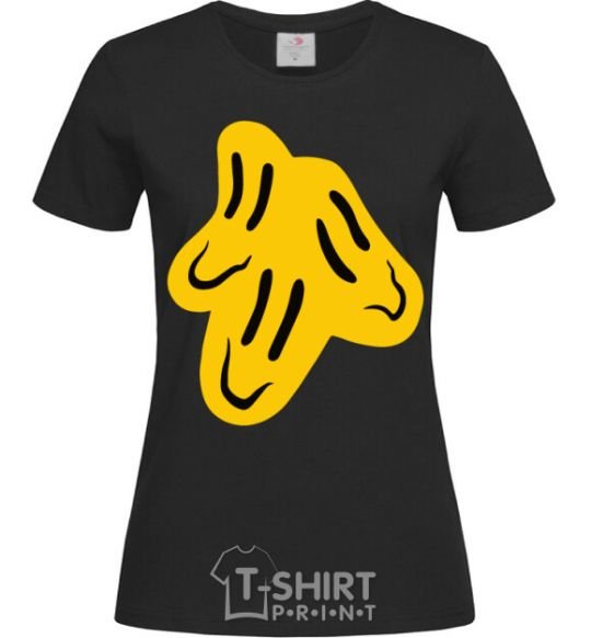 Women's T-shirt Smiley face Naughty Molly black фото