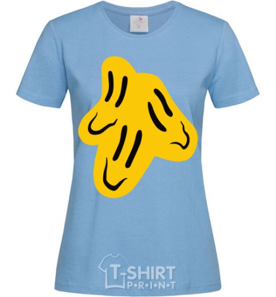 Women's T-shirt Smiley face Naughty Molly sky-blue фото