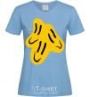 Women's T-shirt Smiley face Naughty Molly sky-blue фото