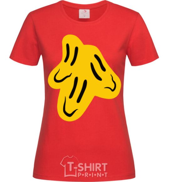 Women's T-shirt Smiley face Naughty Molly red фото