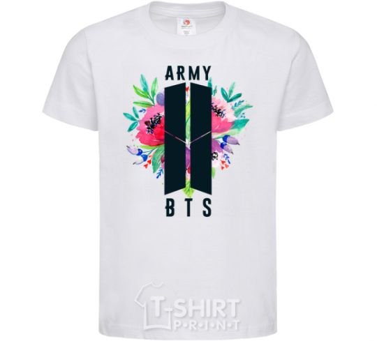 Детская футболка Army BTS Белый фото