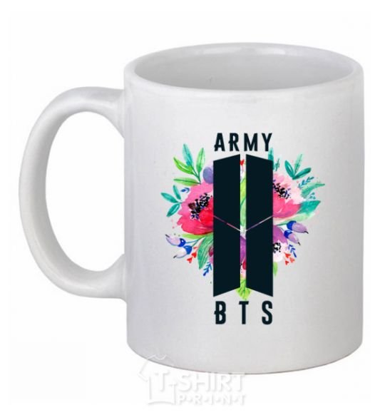 Чашка керамическая Army BTS Белый фото