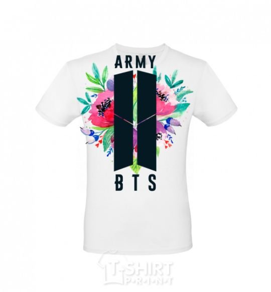 Men's T-Shirt Army BTS White фото