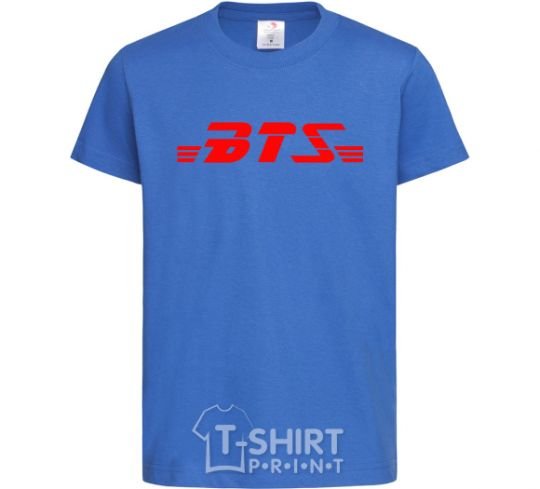 Kids T-shirt BTS logo royal-blue фото