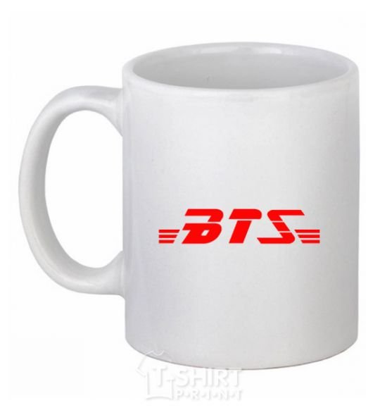 Чашка керамическая BTS logo Белый фото