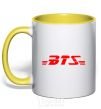 Чашка с цветной ручкой BTS logo Солнечно желтый фото