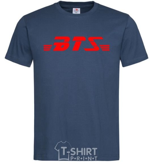 Men's T-Shirt BTS logo navy-blue фото