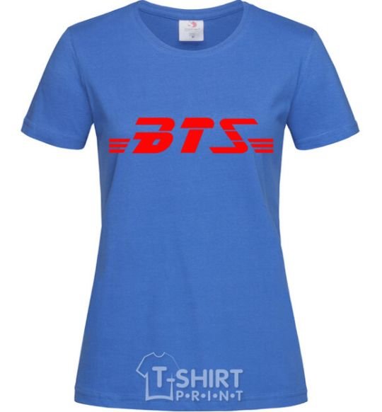 Women's T-shirt BTS logo royal-blue фото