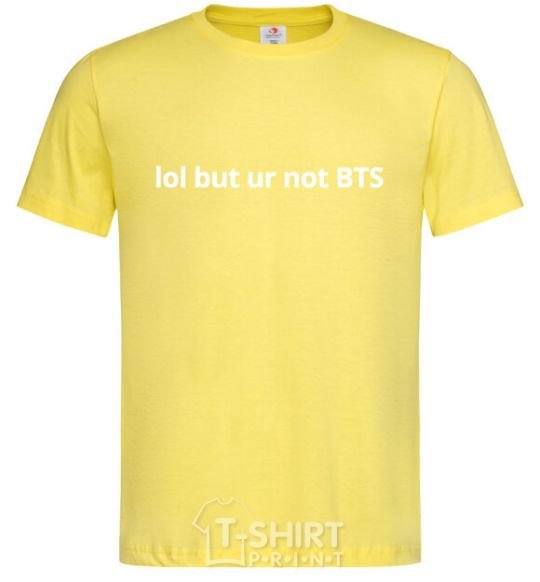 Мужская футболка Lol but ur not BTS Лимонный фото