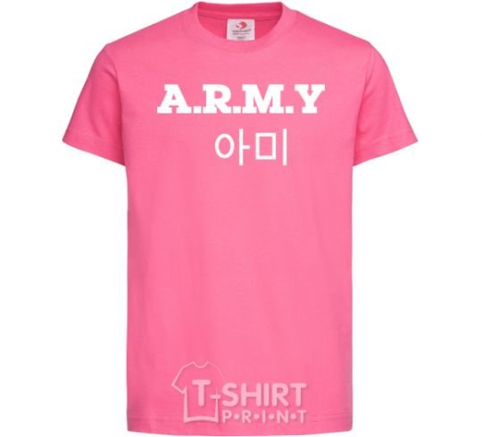 Детская футболка ARMY Ярко-розовый фото