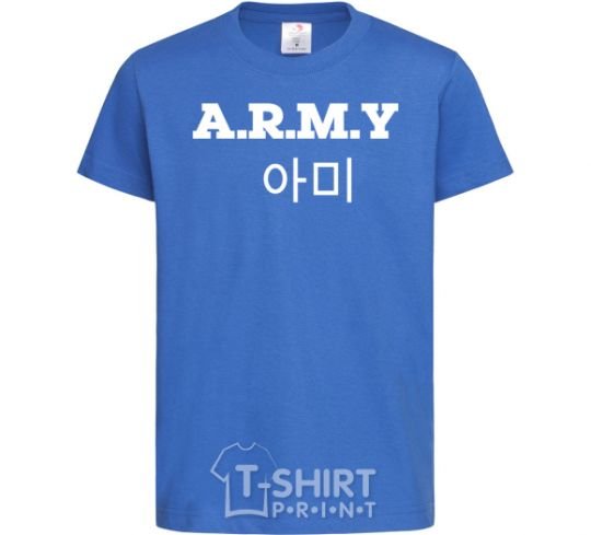 Детская футболка ARMY Ярко-синий фото
