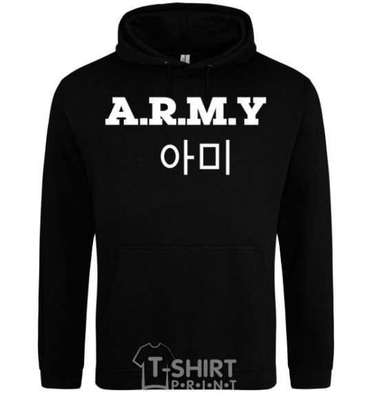 Men`s hoodie ARMY black фото