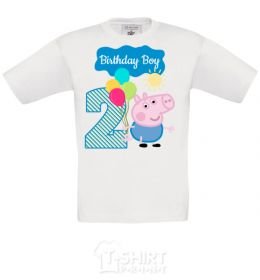 Kids T-shirt Birthday boy 2 year White фото