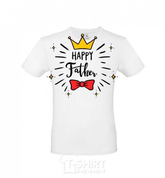 Men's T-Shirt Happy father White фото