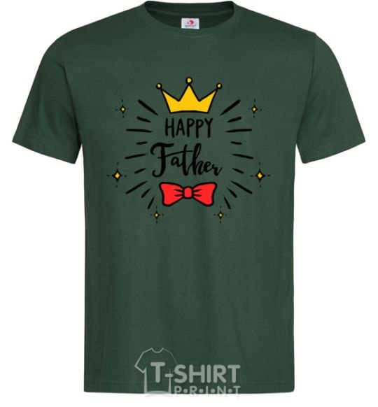 Men's T-Shirt Happy father bottle-green фото