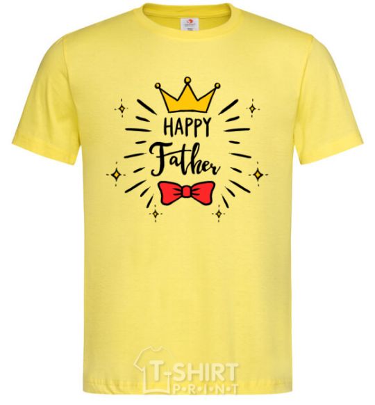 Men's T-Shirt Happy father cornsilk фото