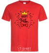 Men's T-Shirt Happy father red фото