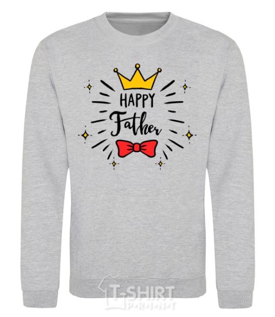 Sweatshirt Happy father sport-grey фото