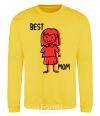 Sweatshirt Best mom red yellow фото