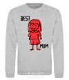 Sweatshirt Best mom red sport-grey фото