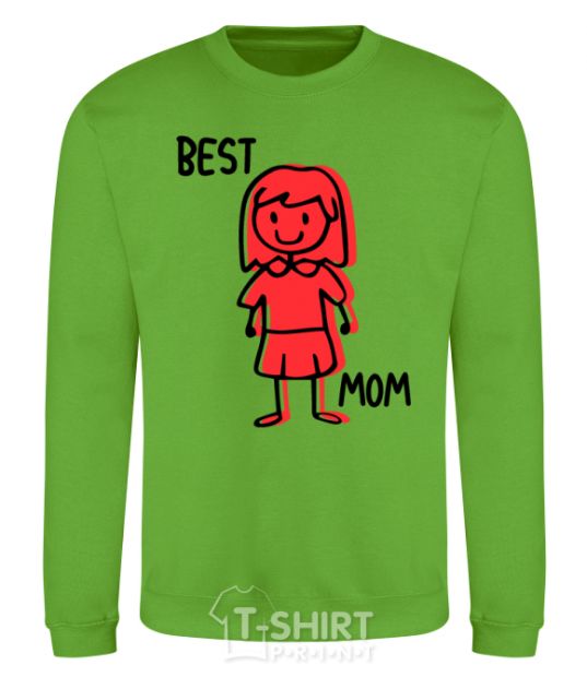 Sweatshirt Best mom red orchid-green фото