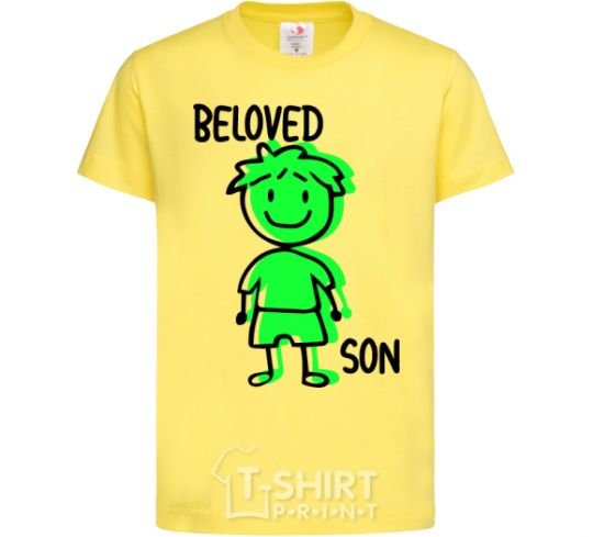 Kids T-shirt Beloved son green cornsilk фото