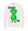 Свитшот Beloved son green Белый фото