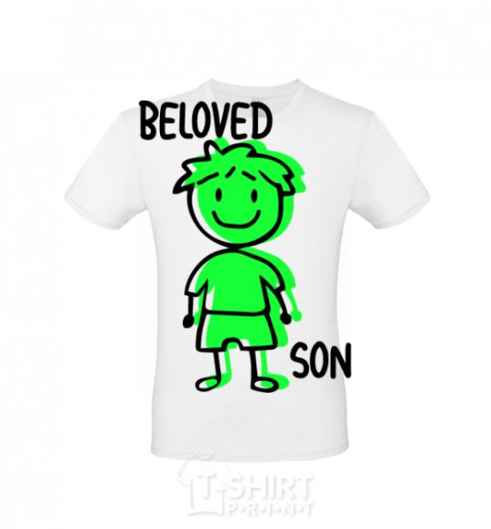 Men's T-Shirt Beloved son green White фото